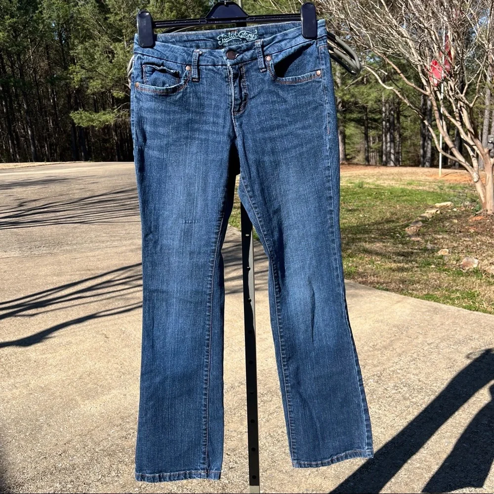 Faded Glory 5 Pocket Velvet Touch Denim Boot Jeans, Size 8P - Picture 5 of 15